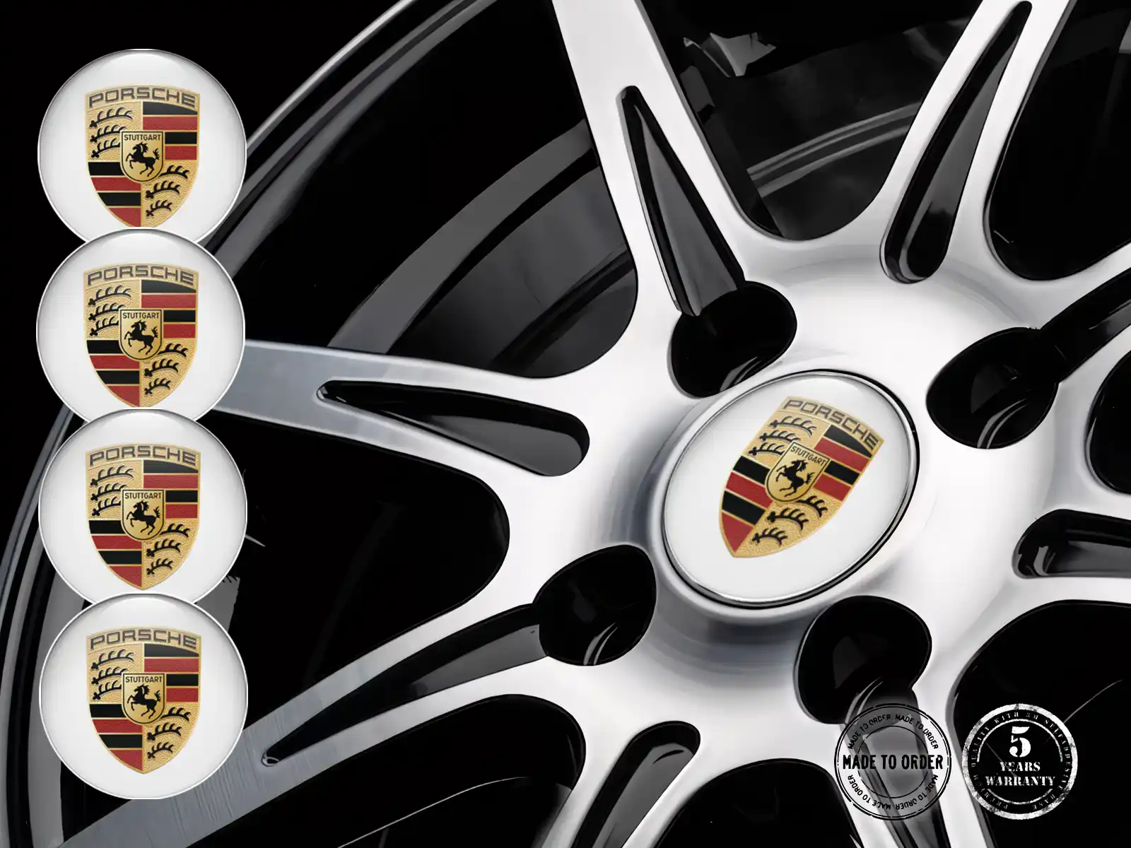 Porsche Epoxy Dome Aufkleber Luxus Autoembleme